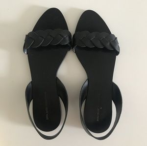 Zara Basic Collection leather braided sandals